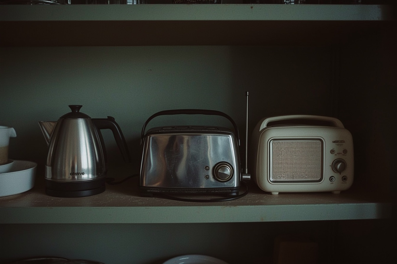 Wasserkocher, Toaster und Radio als Elektro-Kleingeräte
