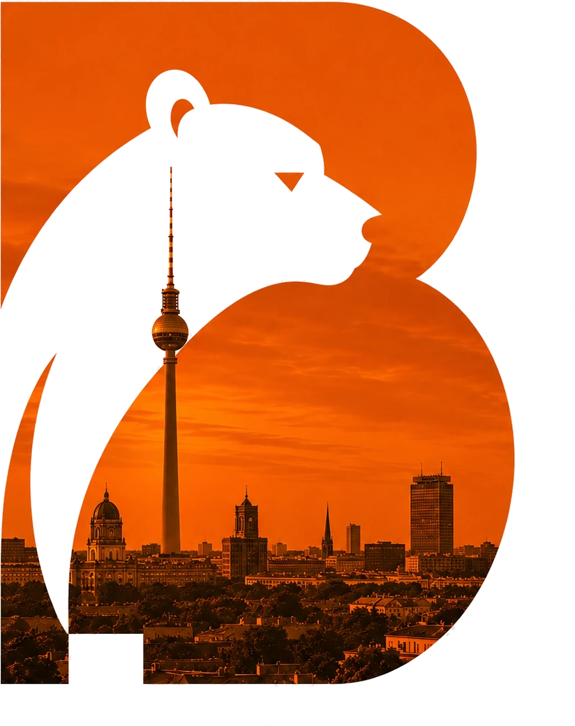 Bärenentsorgung Berlin: der Berliner Bär vor der Skyline